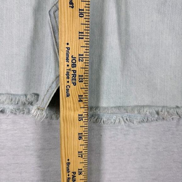 We The Free Denim Mini Skirt Pleated Light Wash Women's Size 27 - Picture 3 of 8